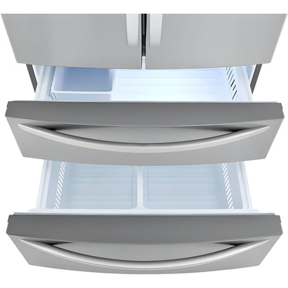 LG 36 in. 4-Door French Door Refrigerator in Stainless Steel 23 Cu. Ft. (LMWC23626S)