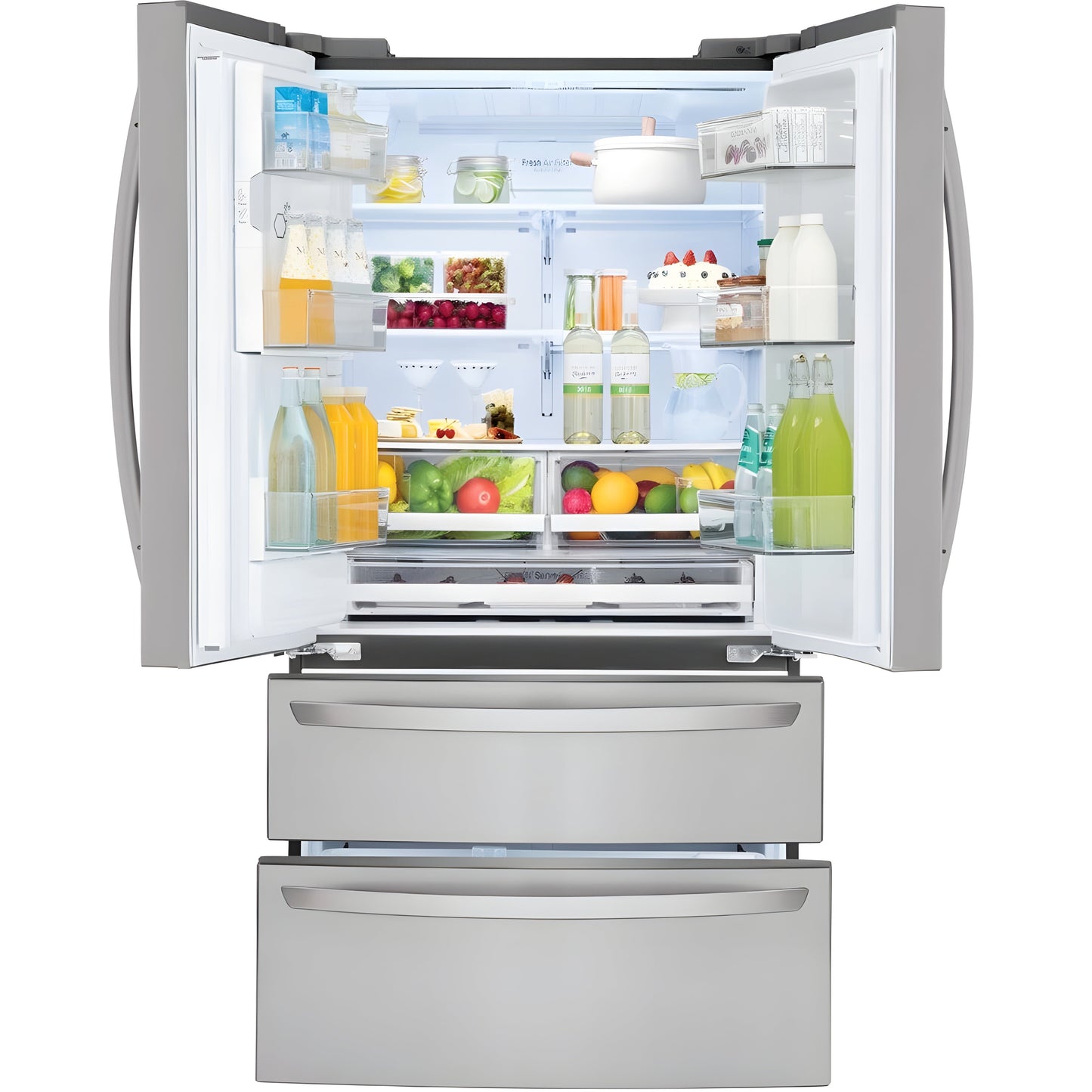 LG 36 in. 4-Door French Door Refrigerator in Stainless Steel 28 Cu. Ft. (LMXS28626S)