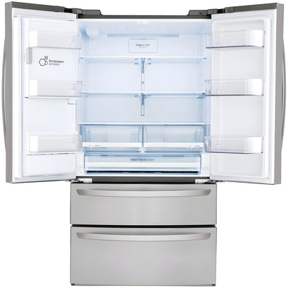 LG 36 in. 4-Door French Door Refrigerator in Stainless Steel 28 Cu. Ft. (LMXS28626S)