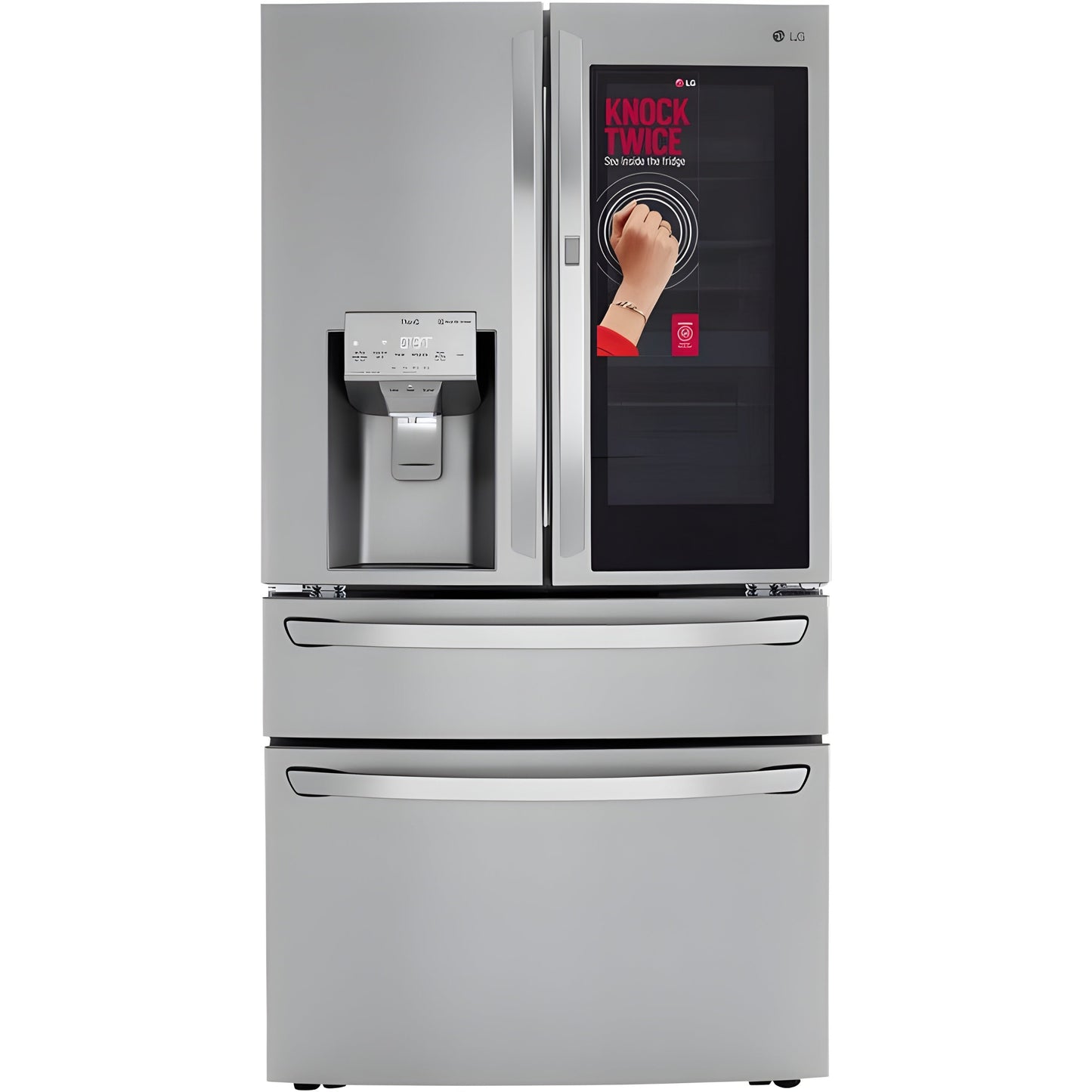 LG 36 in. 4-Door French Door Refrigerator with InstaView, Stainless Steel 23 Cu. Ft. (LRMVC2306S)