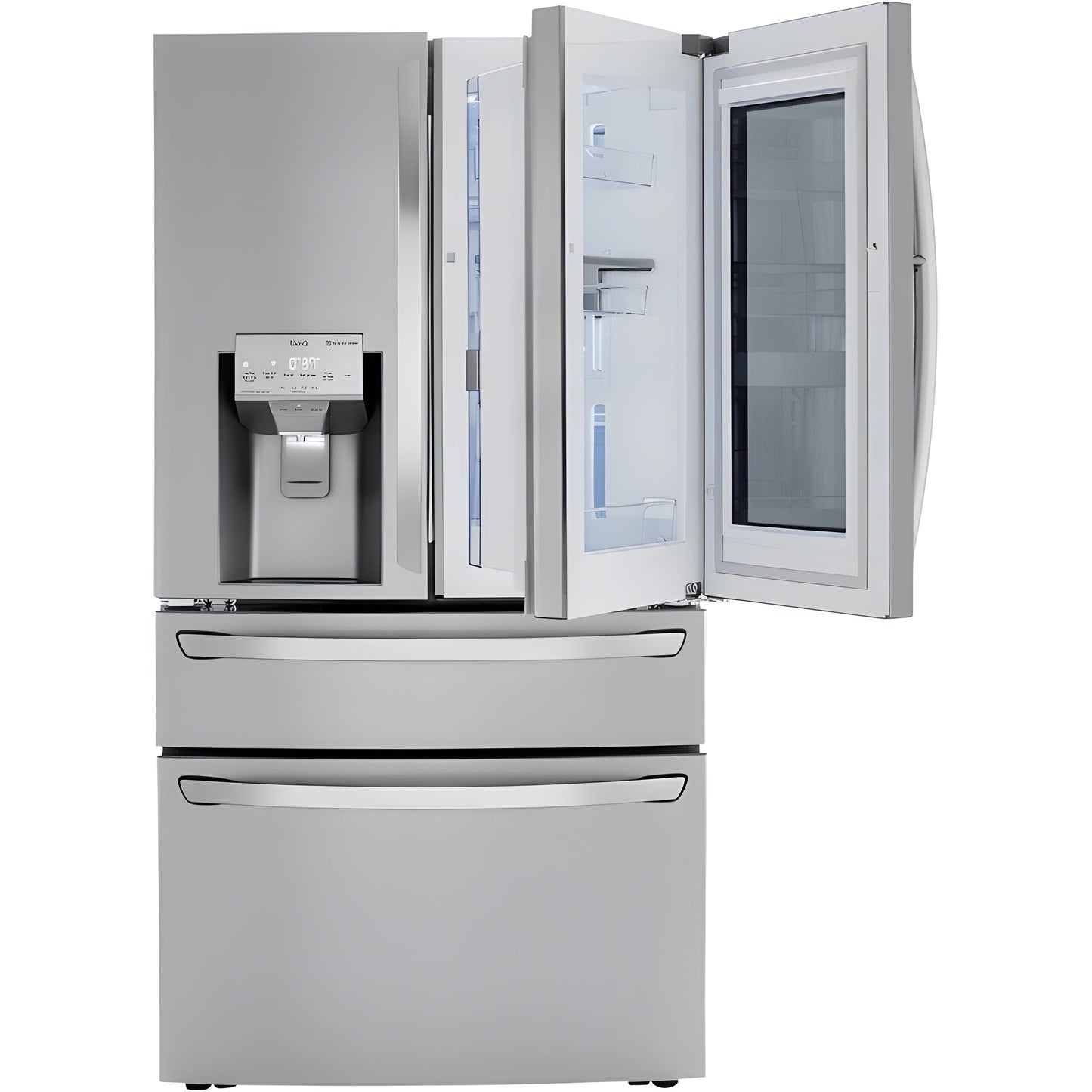 LG 36 in. 4-Door French Door Refrigerator with InstaView, Stainless Steel 23 Cu. Ft. (LRMVC2306S)