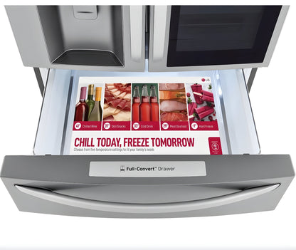 LG 36 in. 4-Door French Door Refrigerator with InstaView, Stainless Steel 30 Cu. Ft. (LRMVS3006S)