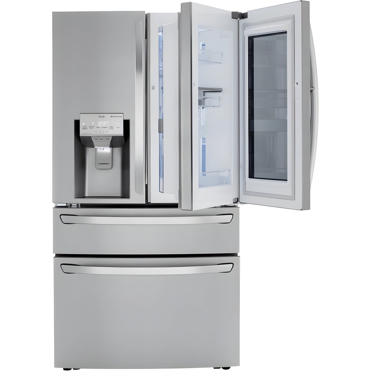 LG 36 in. 4-Door French Door Refrigerator with InstaView, Stainless Steel 30 Cu. Ft. (LRMVS3006S)