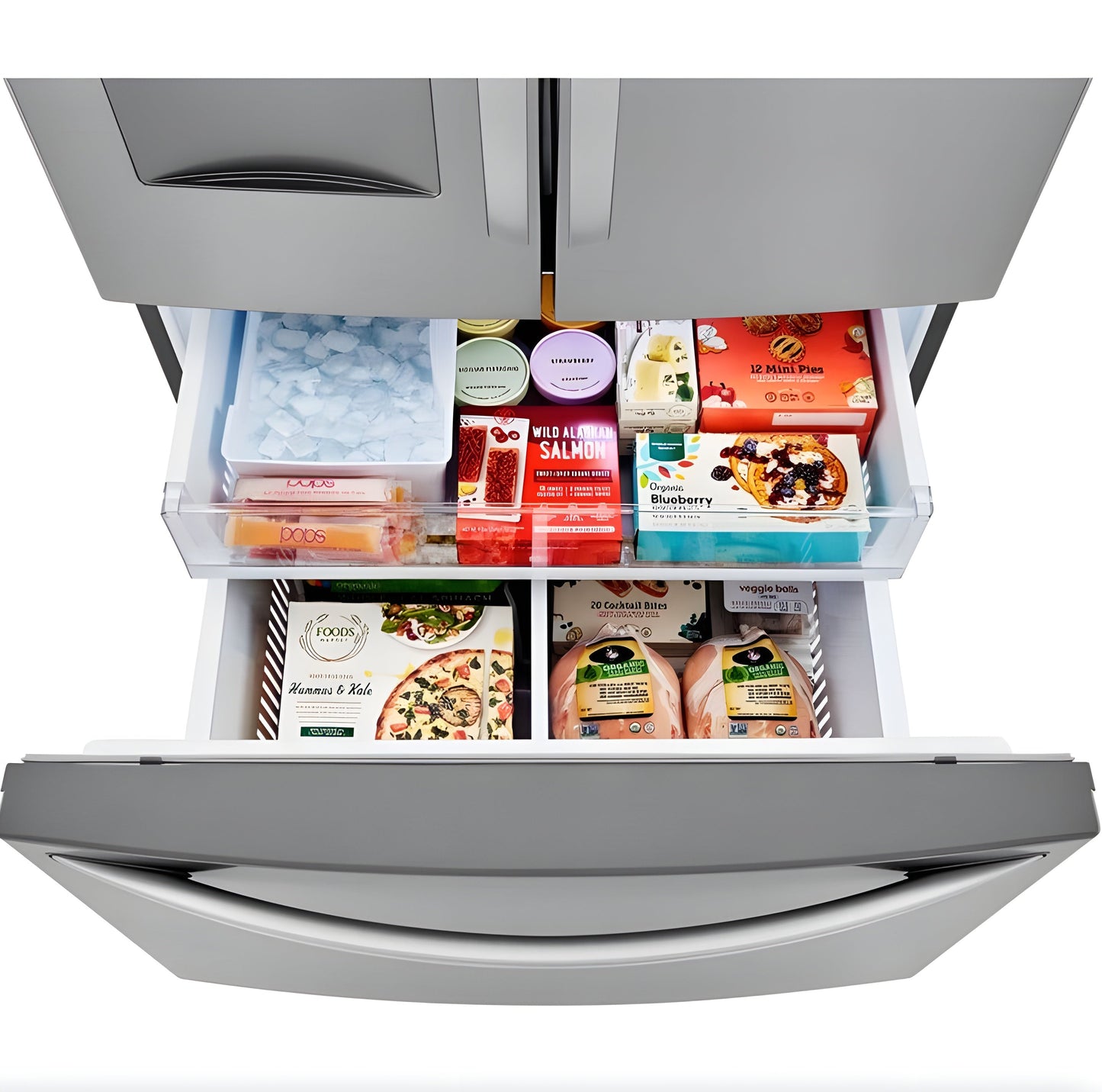 LG 36 in. French Door Refrigerator with Slim Design Water Dispenser in Stainless Steel 29 Cu. Ft. (LRFWS2906V)