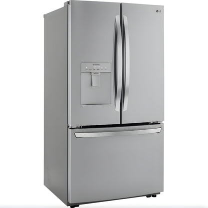LG 36 in. French Door Refrigerator with Slim Design Water Dispenser in Stainless Steel 29 Cu. Ft. (LRFWS2906V)