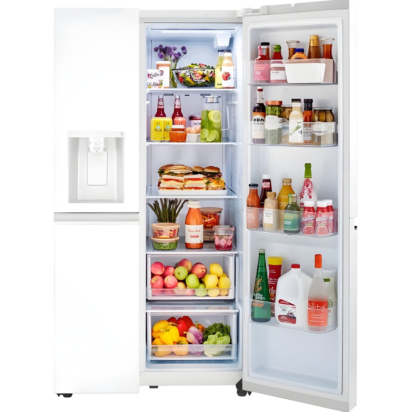 LG 36 in. Side-by-Side Refrigerator in Smooth White 27 Cu. Ft. (LRSXS2706W)