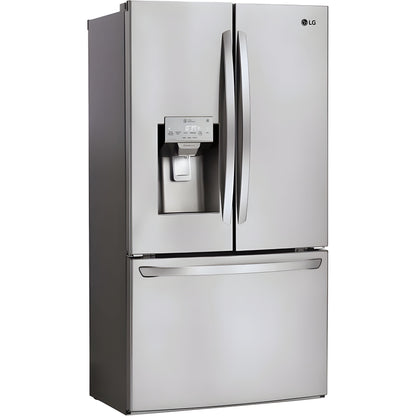 LG 36 in. Wi-Fi Enabled 3-Door French Door Refrigerator in Stainless Steel 22 Cu. Ft. (LFXS26973S)