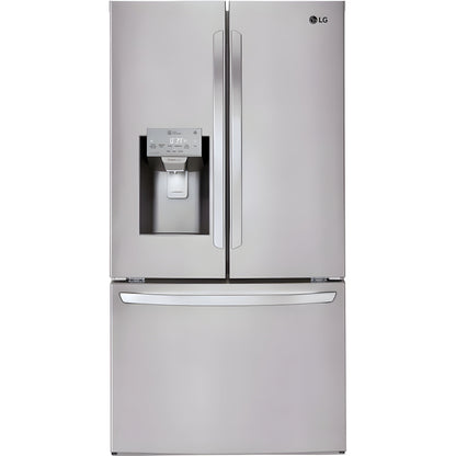 LG 36 in. Wi-Fi Enabled 3-Door French Door Refrigerator in Stainless Steel 22 Cu. Ft. (LFXS26973S)
