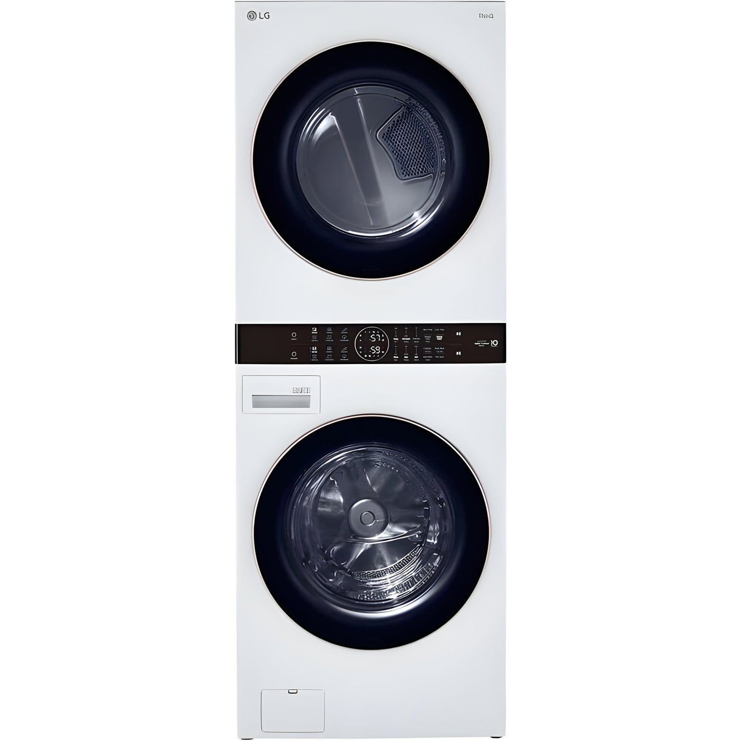 LG 4.5 -Cu. Ft. Washer and 7.4-Cu. Ft. Electric Dryer Single Unit Front Load WashTower with Center Control (WKE100HWA)