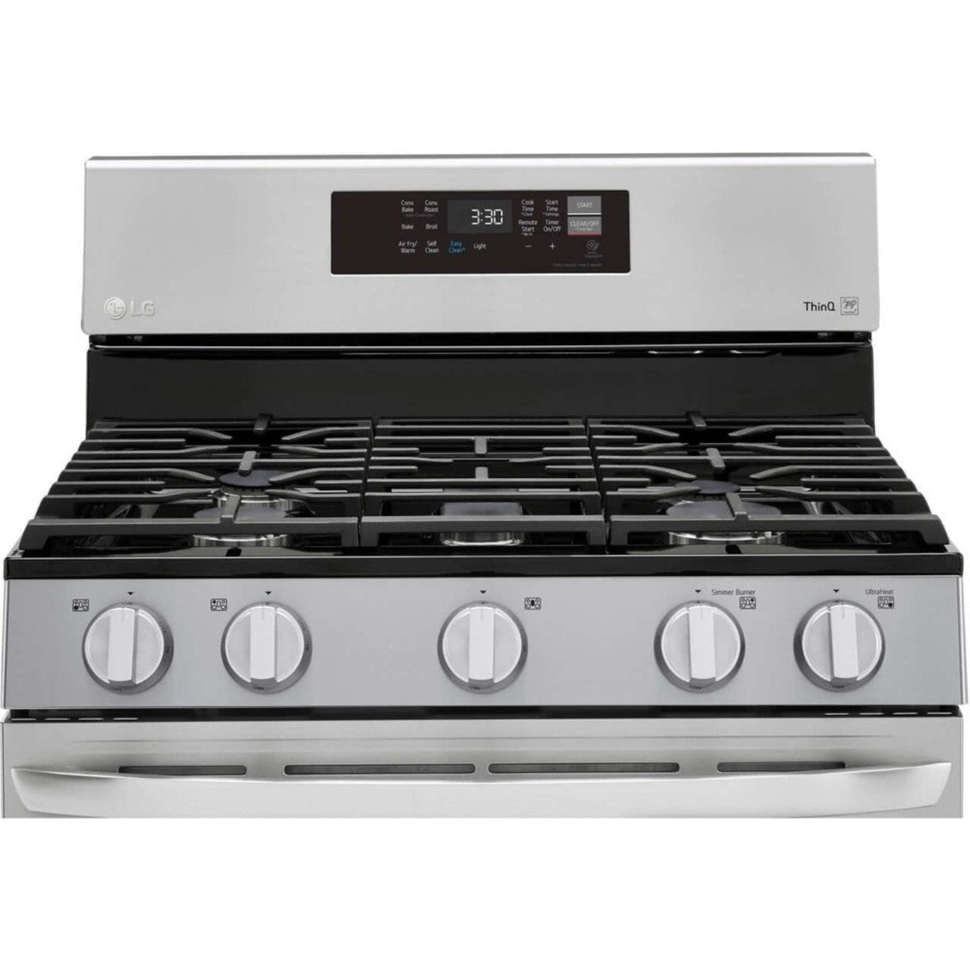 LG 30 in. 5.8-Cu. Ft. Gas Convection Smart Range with AirFry, Stainless Steel (LRGL5823S)