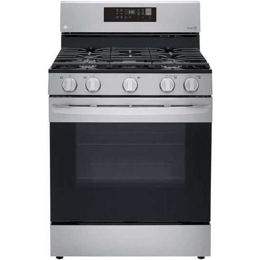 LG 30 in. 5.8-Cu. Ft. Gas Convection Smart Range with AirFry, Stainless Steel (LRGL5823S)
