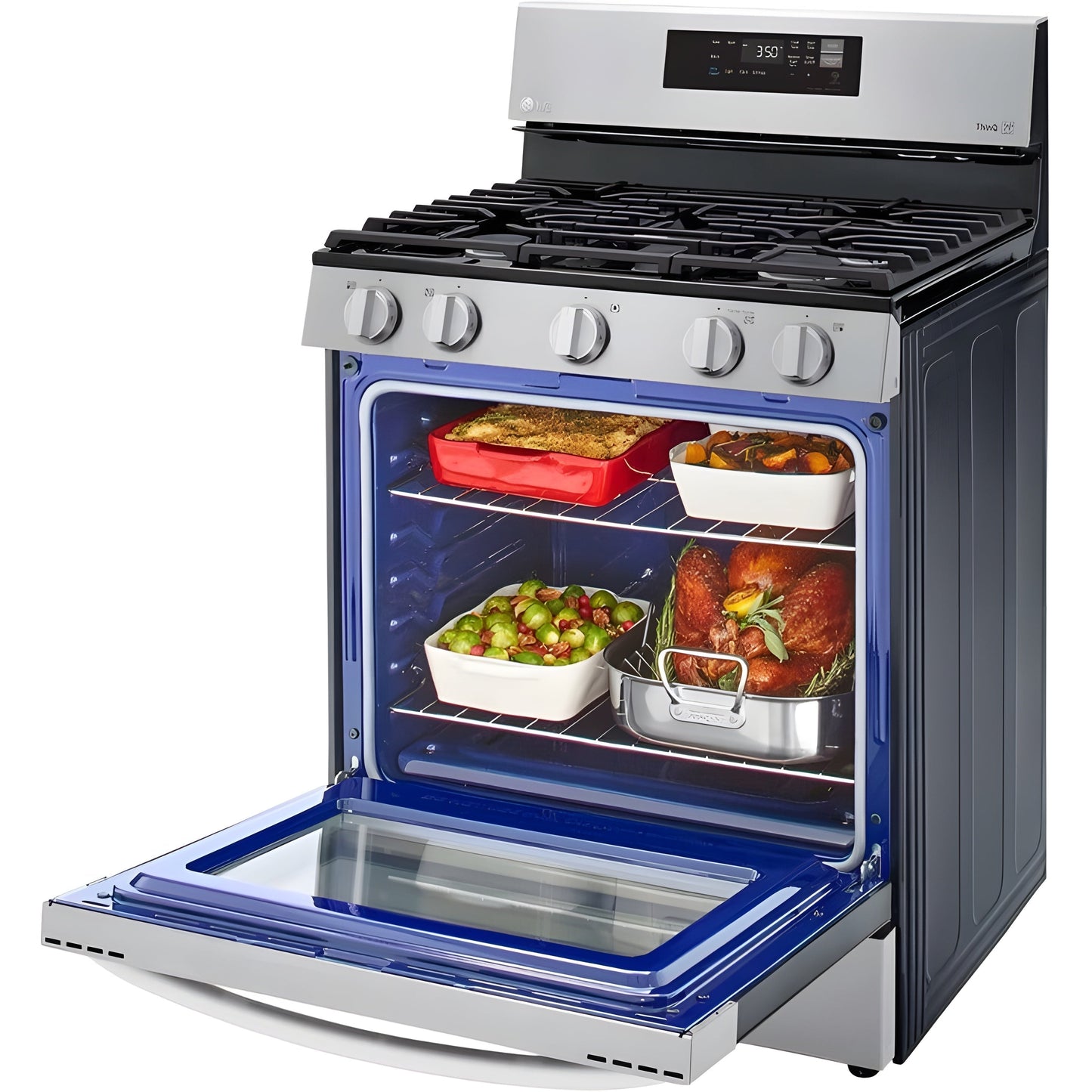 LG 30 in. Gas Smart Range with EasyClean, Stainless Steel (LRGL5821S)