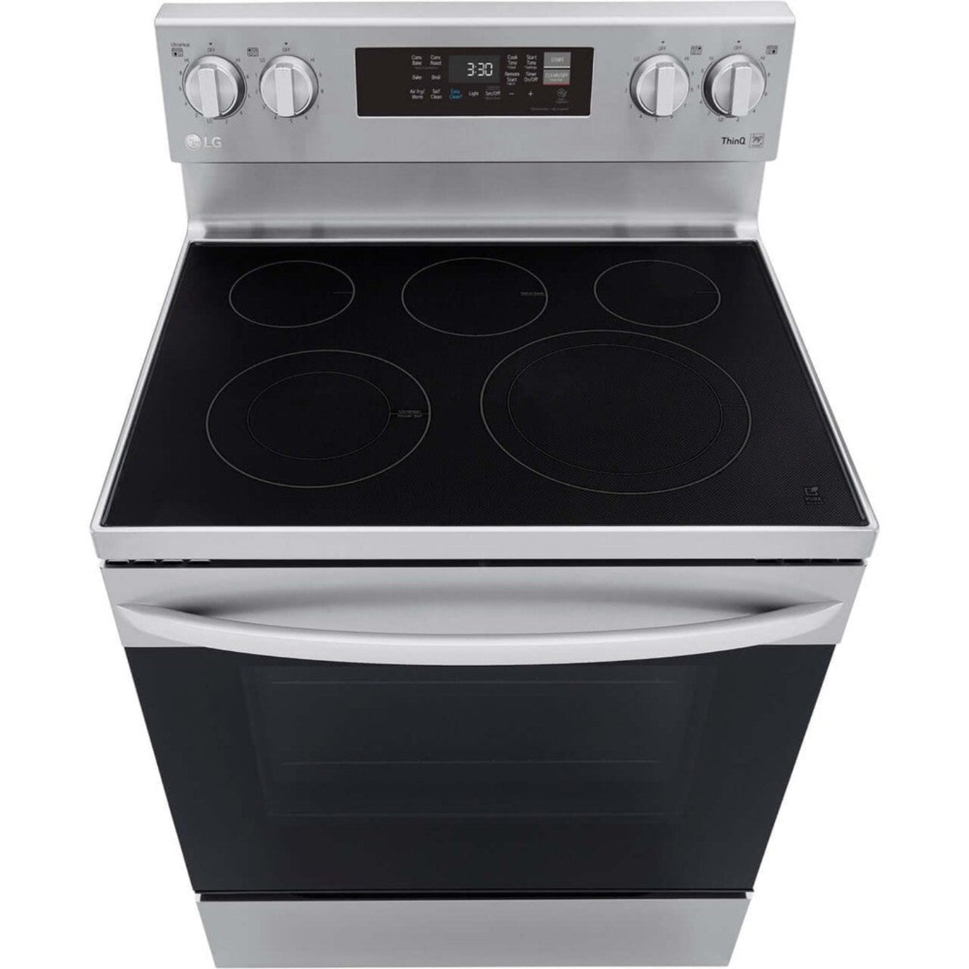 LG 30 in. 6.3-Cu. Ft. Electric Smart Range with EasyClean and AirFry Stainless Steel (LREL6323S)