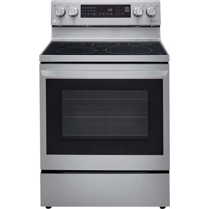 LG 30 in. 6.3-Cu. Ft. Electric Smart Range with InstaView and AirFry, Stainless Steel (LREL6325F)
