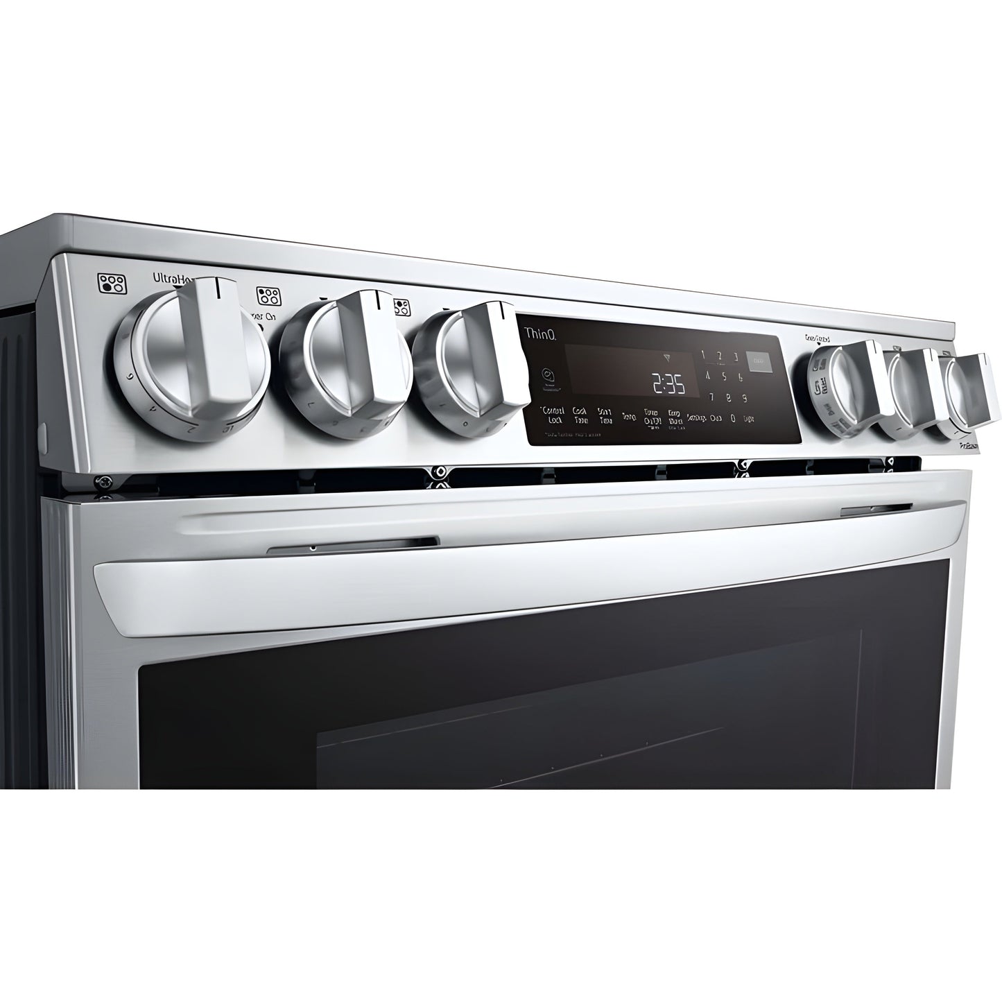 LG 30 in. 6.3-Cu. Ft. Smart Wi-Fi Enabled ProBake Convection InstaView Electric Slide-in Range with Air Fry, Stainless Steel (LSEL6335F)