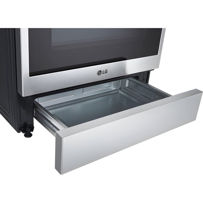 LG 30 in. 6.3-Cu. Ft. Smart Wi-Fi Enabled ProBake Convection InstaView Gas Slide-in Range with Air Fry, Stainless Steel (LSGL6335F)