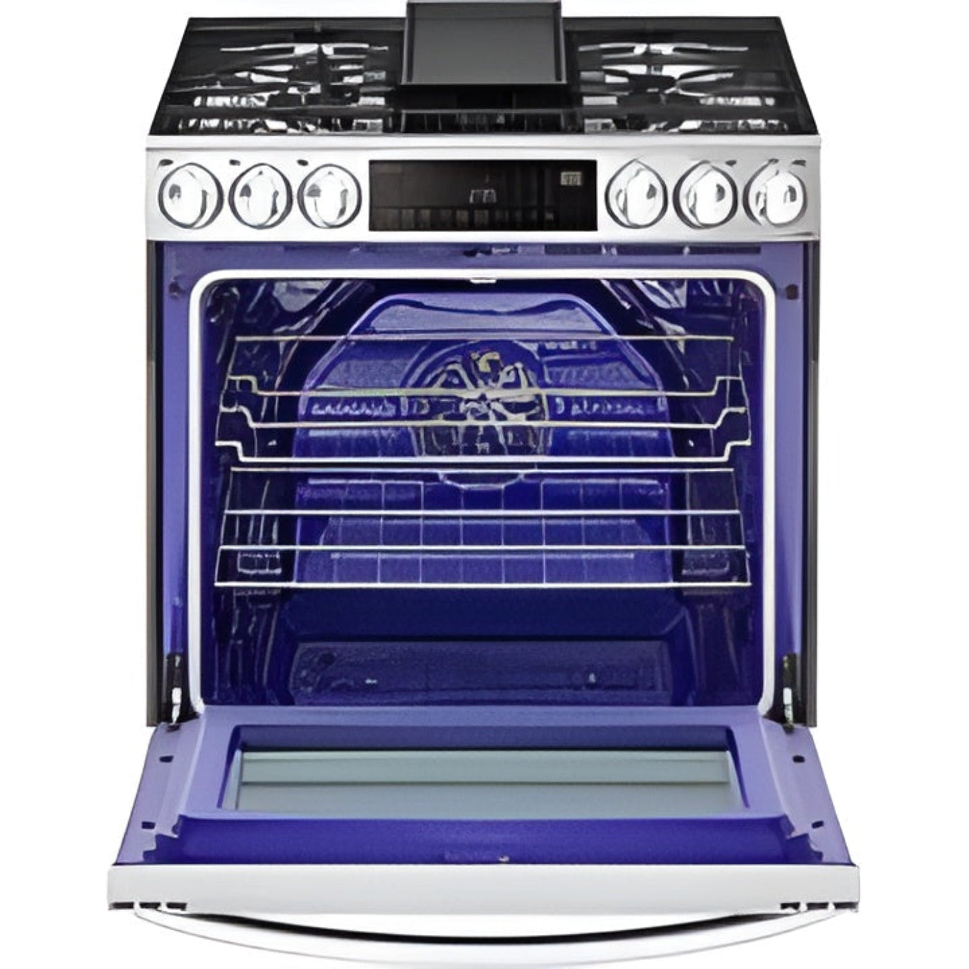 LG 30 in. 6.3-Cu. Ft. Smart Wi-Fi Enabled ProBake Convection InstaView Gas Slide-in Range with Air Fry, Stainless Steel (LSGL6335F)