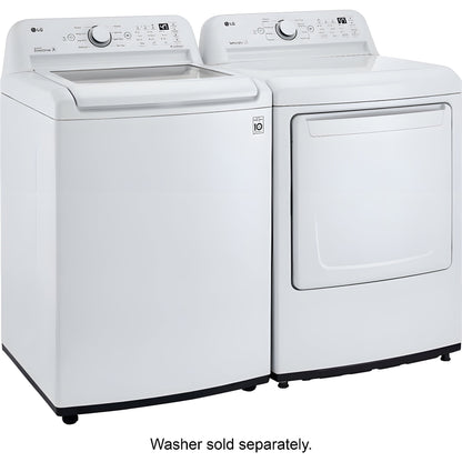 LG 7.3-Cu. Ft. Ultra Large Capacity Electric Dryer with Sensor Dry Technology in White (DLE7000W)