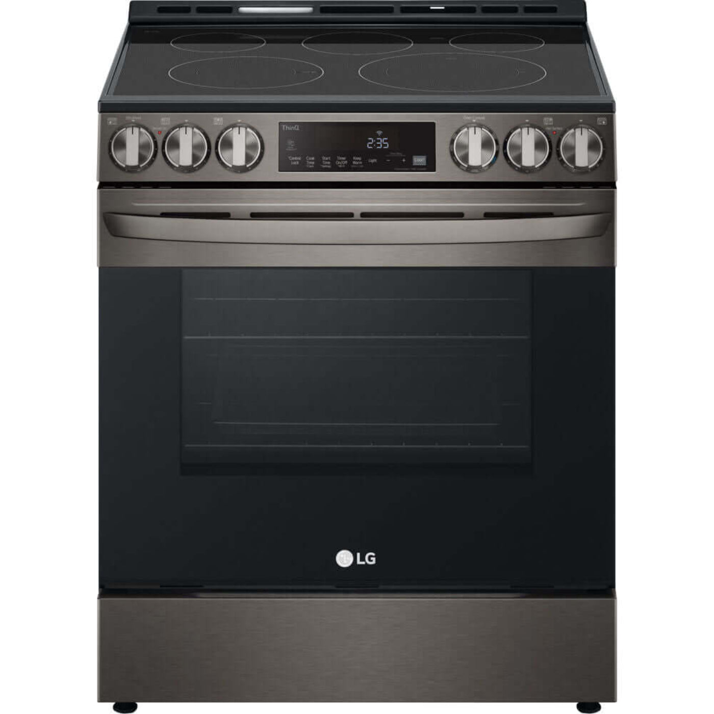 LG 30 in. 6.3-Cu Ft. Smart Wi-Fi Enabled Fan Convection Electric Slide-in Range with Air Fry and EasyClean (LSEL6333D)