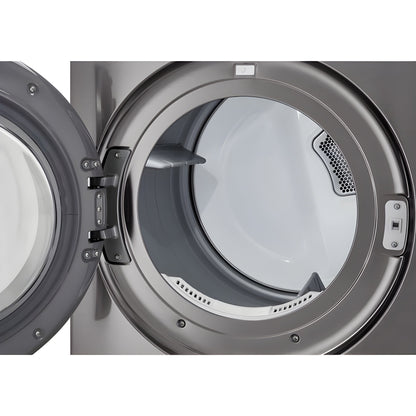 LG Single Unit Front Load LG WashTower with Center Control 4.5-cu. ft. Washer and 7.4-cu. ft. Gas Dryer in Graphite Steel (WKG101HVA)