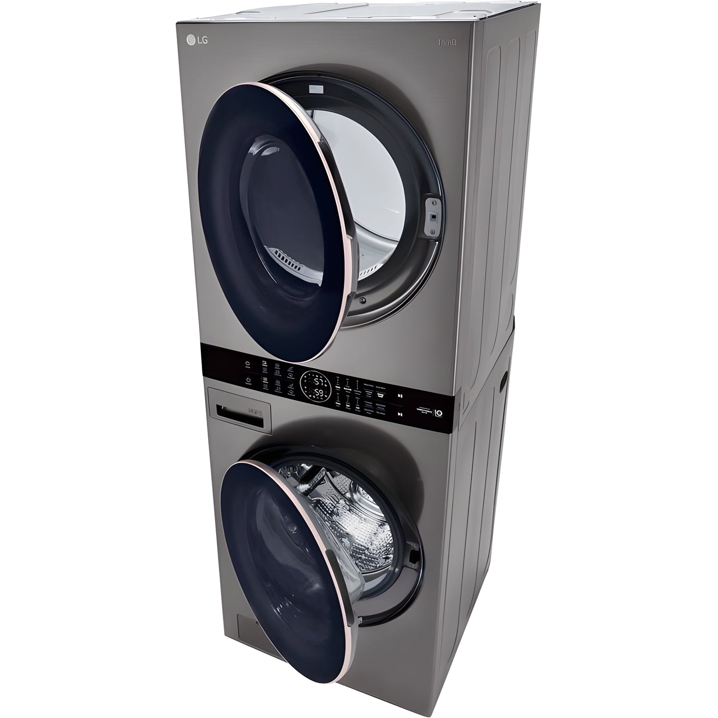 LG WashTower Single Front Load Unit with Center Control, 4.5-Cu. Ft. Washer and 7.4-Cu. Ft. Electric Dryer in Graphite (WKE100HVA)