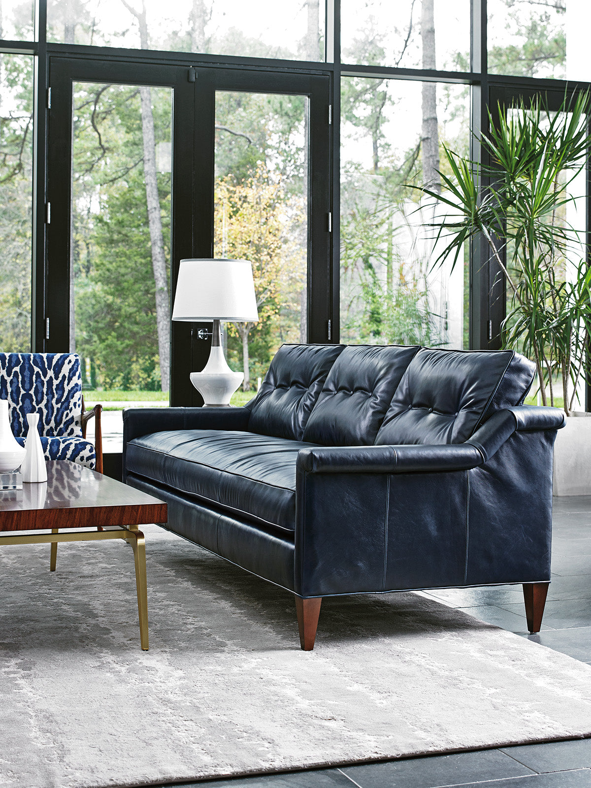 Modway Furniture Whitehall Leather Sofa - Luxurious Upholstered Seating with Ultra Down Comfort and Stylish Design