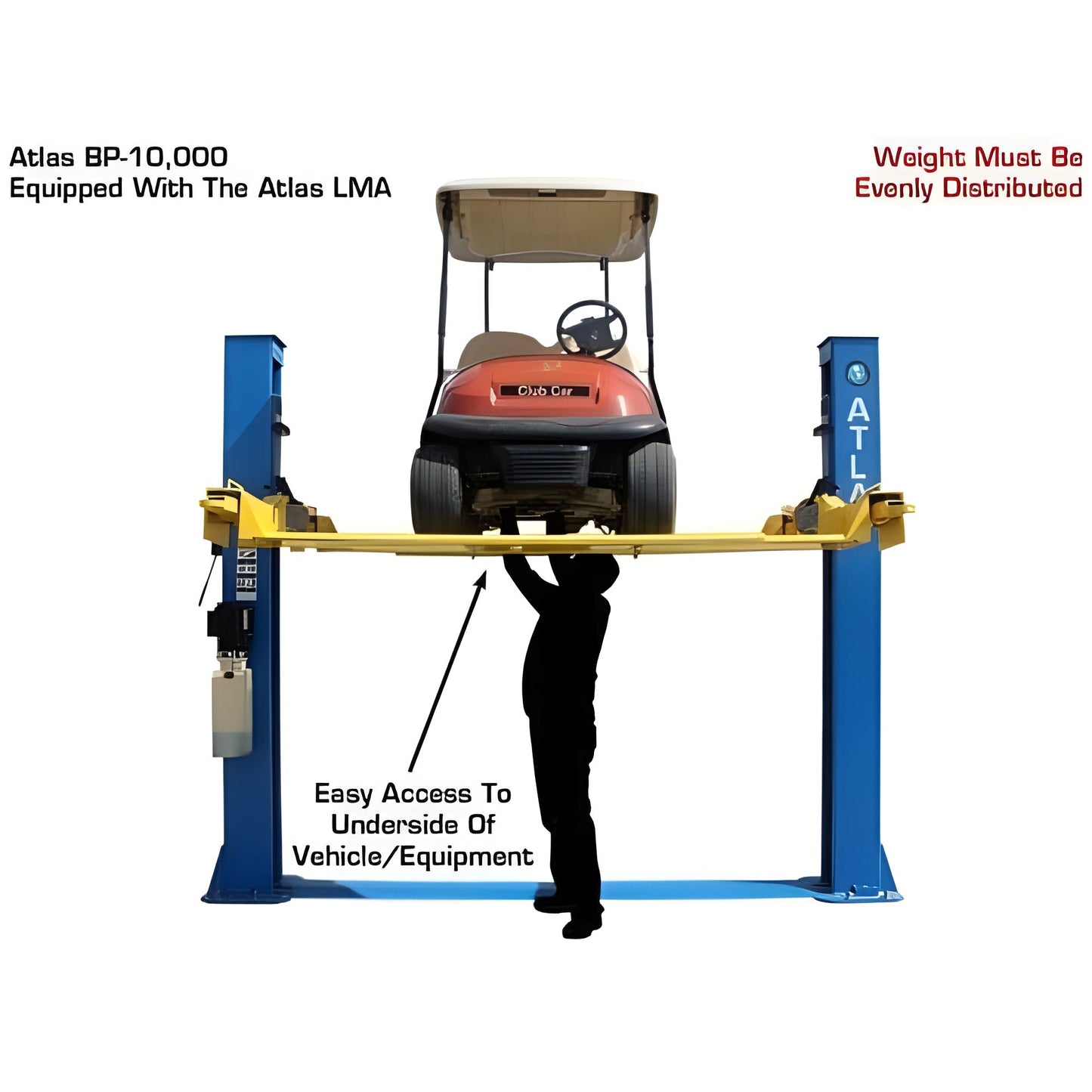 Atlas Lawnmower Adapter for 2-Post Lift - ATEATLMA-FPD