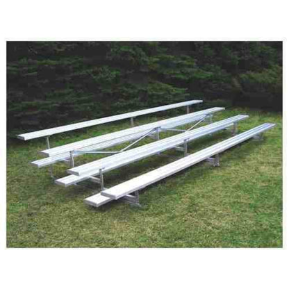 Bleachers 4 Row Powder Coated Low Rise Aluminum Bleachers - 40-42-BLCH-4ALPC
