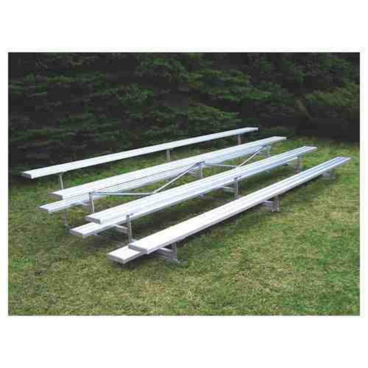 Bleachers 4 Row Powder Coated Low Rise Aluminum Bleachers - 40-42-BLCH-4ALPC