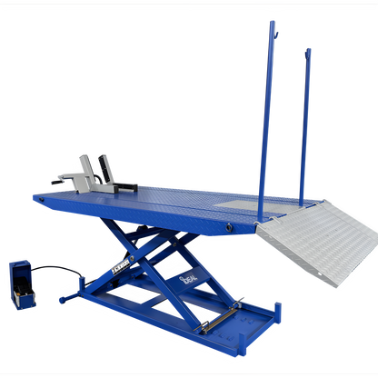 Tuxedo 1,500 lb High Rise Motorcycle Lift Bench w/ Vise, Sides, Balance Bar, Pump -M-1500C-HR