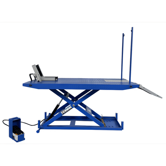 Tuxedo 1,500 lb High Rise Motorcycle Lift Bench w/ Vise, Sides, Balance Bar, Pump -M-1500C-HR