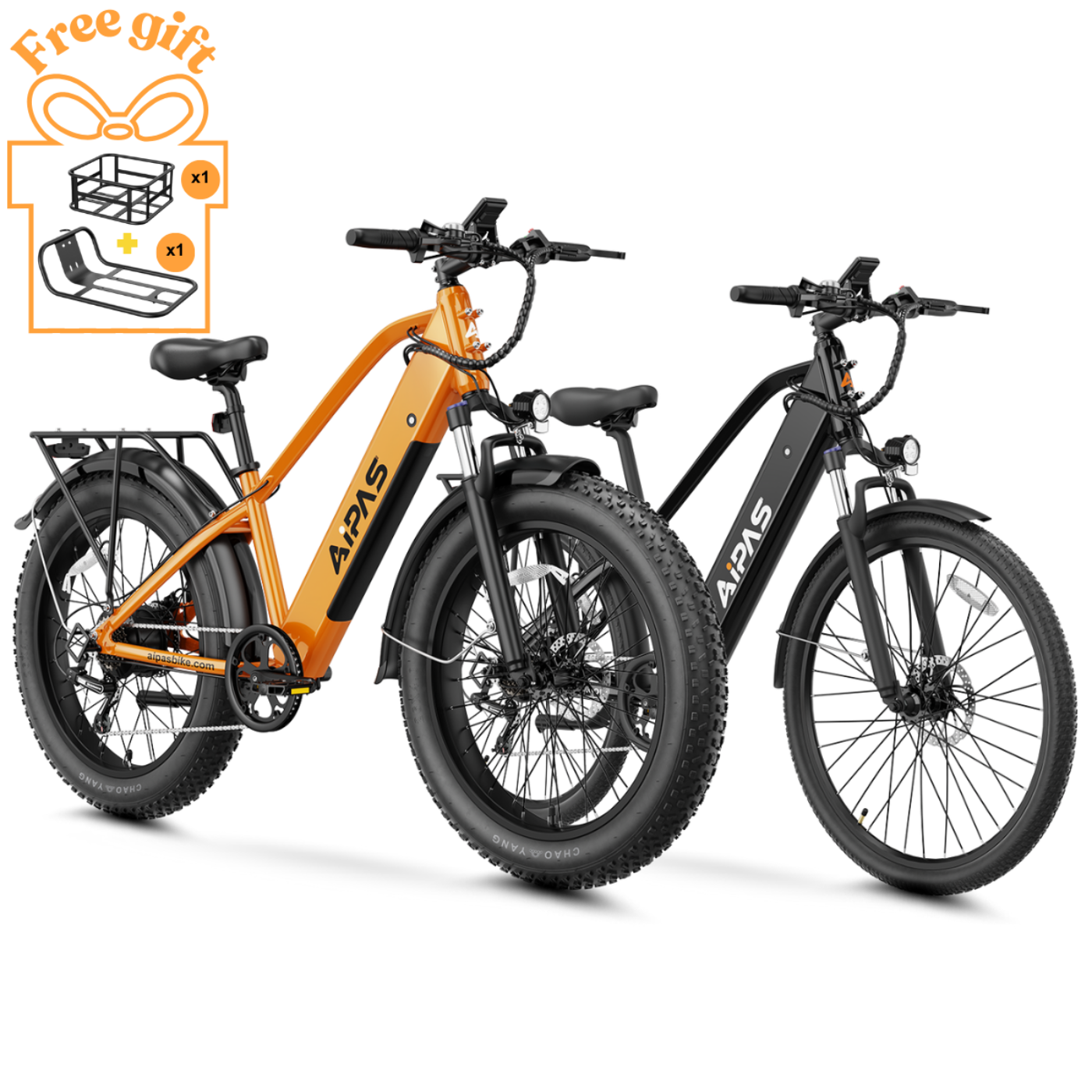 Aipas Ebike Combo Sale M2 + C2 - Aipas-M2orange+C2black