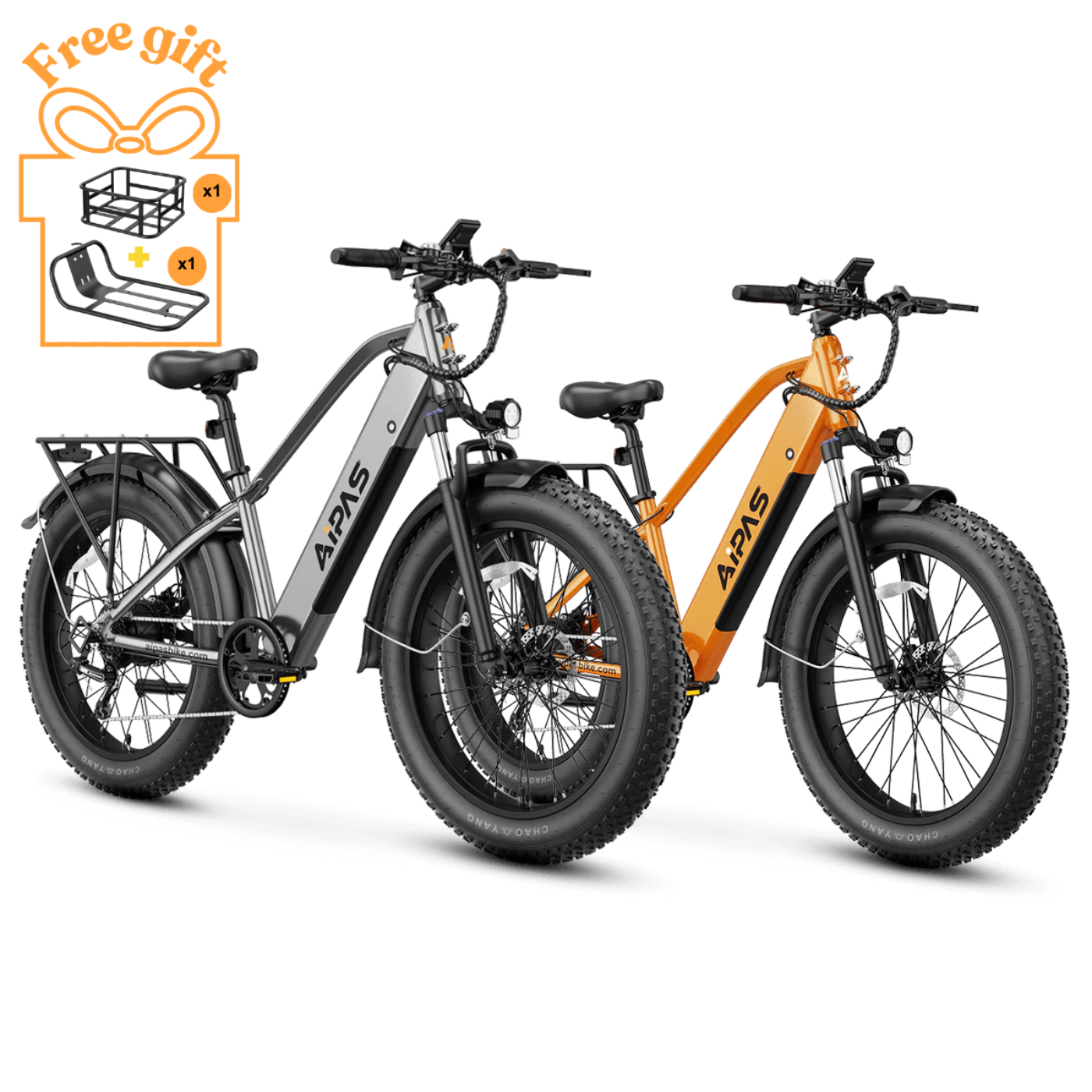 Aipas Ebike Combo Sale M2*2 - Aipas-M2combo-Grey+Orange