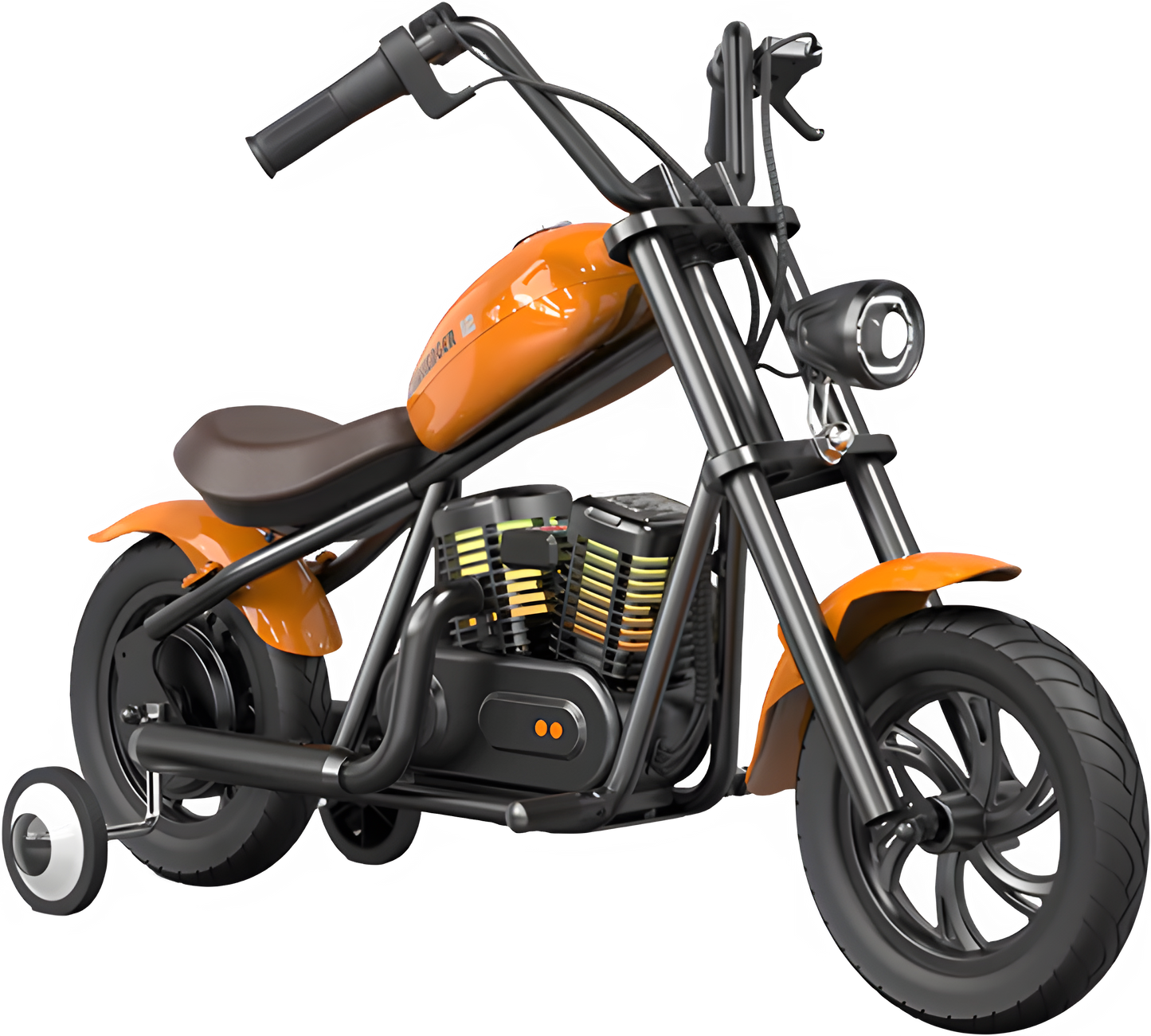 Hyper Gogo Challenger 12 Plus Electric Kids Motorcycle Bluetooth Speaker 21.9V 160W 10 MPH 7.5 Miles - EL-MB07P-ORANGE