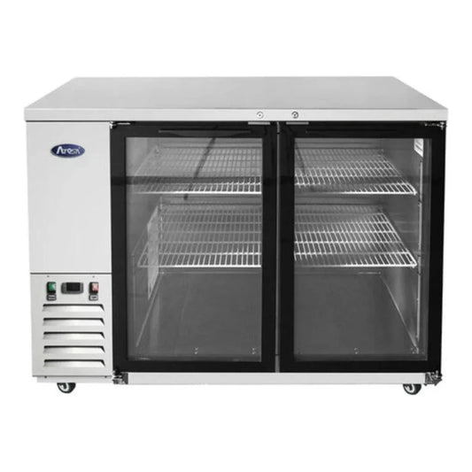 Atosa MBB48G-GR 48" Stainless Steel Glass Door Back Bar Refrigerator 12.9 Cu.Ft - MBB48G-GR