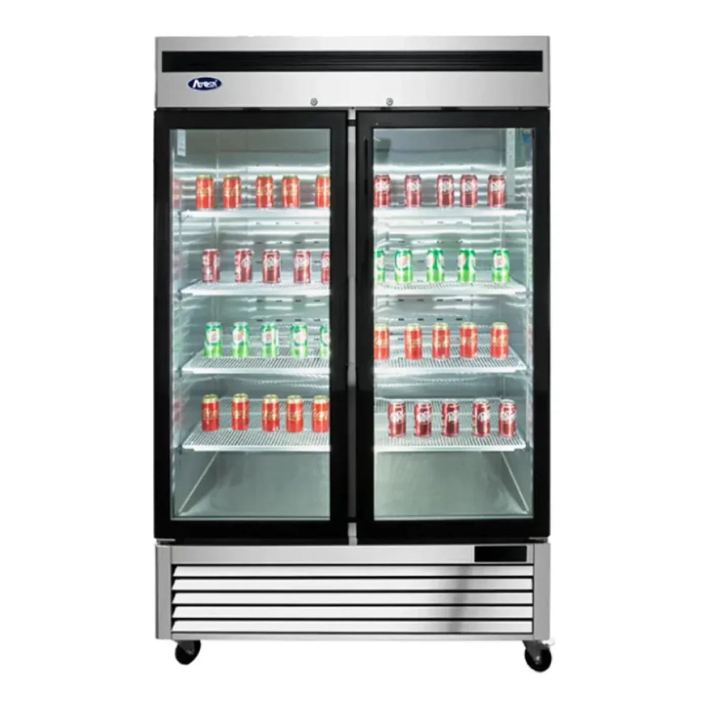 Atosa MCF8703ES 54.4" Bottom Mount Freezer, 2 Two Glass Door 44.8 Cu.Ft - MCF8703ES