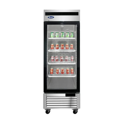 Atosa MCF8705GR 27" Bottom Mount Refrigerator, 1 One Glass Door, 19.1 Cu.Ft - MCF8705GR