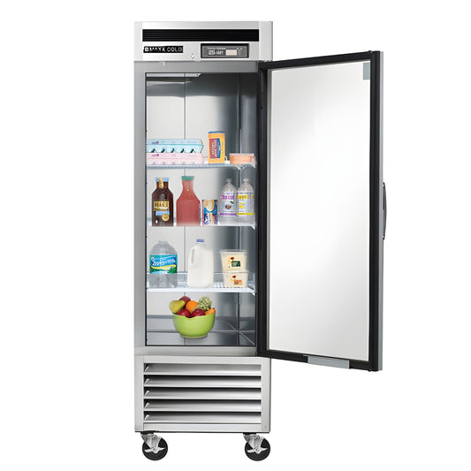 Maxx Cold Single Door Reach-In Refrigerator, Bottom Mount, 23 cu. ft., Stainless Steel - MCR-23FDHC