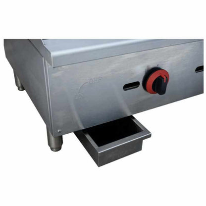 Saba - MG-48T Commercial 48" Thermostatic Griddle 4 Burners Cooktop Natural Gas/Liquid Propane - MG-48T