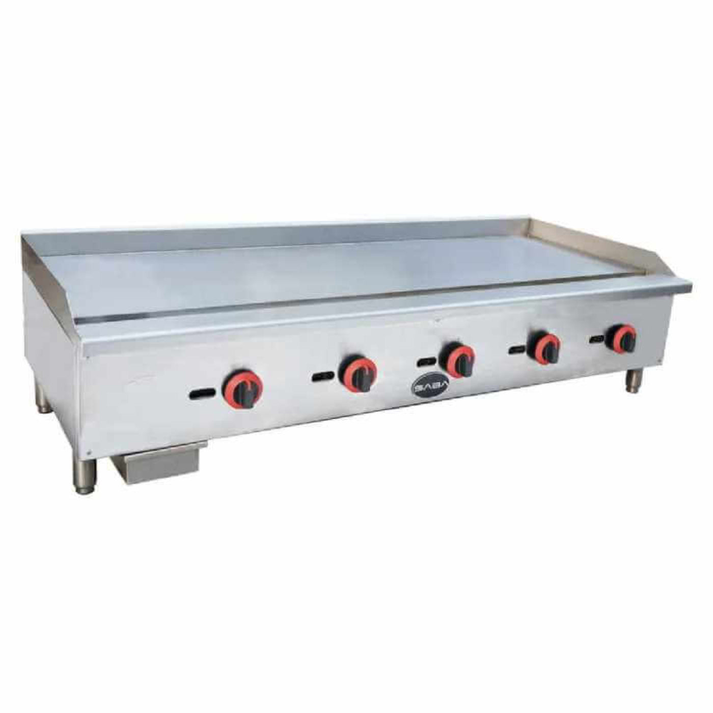 Saba - MG-60T Commercial 60" Thermostatic Griddle Cooktop with 5 Burners Natural Gas/Liquid Propane - MG-60T