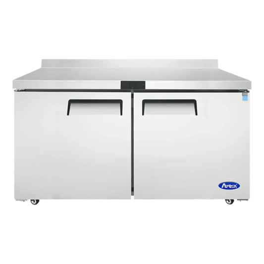 Atosa MGF8410GR 60.2" Worktop Refrigerator with Backsplash 17.2 Cu.Ft - MGF8410GR