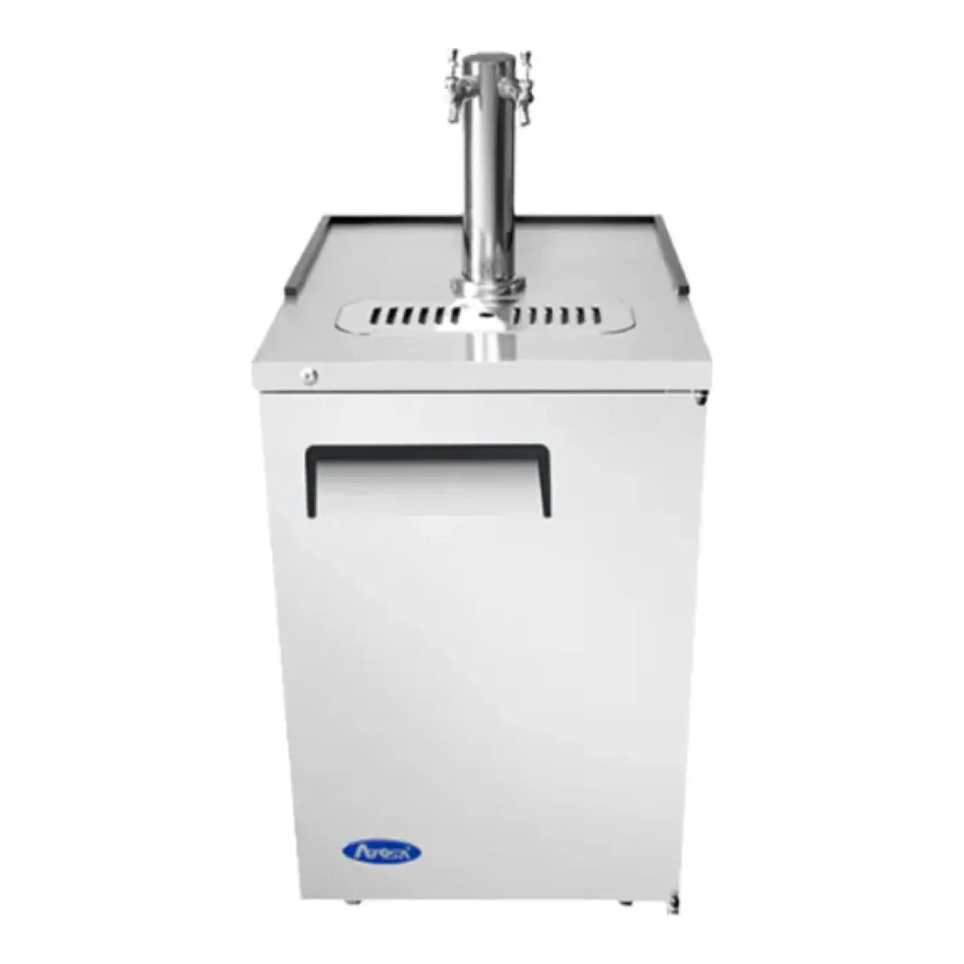 Atosa MKC23GR 1 Double Tap Kegerator Beer Dispenser - Stainless Steel, 1 1/2 Keg Capacity 7.1 Cu.Ft - MKC23GR