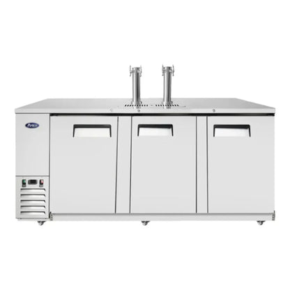 Atosa MKC90GR  89.3" 2 Double Tap Kegerator Beer Dispenser - Stainless Steel, 4 1/2 Keg Capacity 30.1 Cu.Ft - MKC90GR