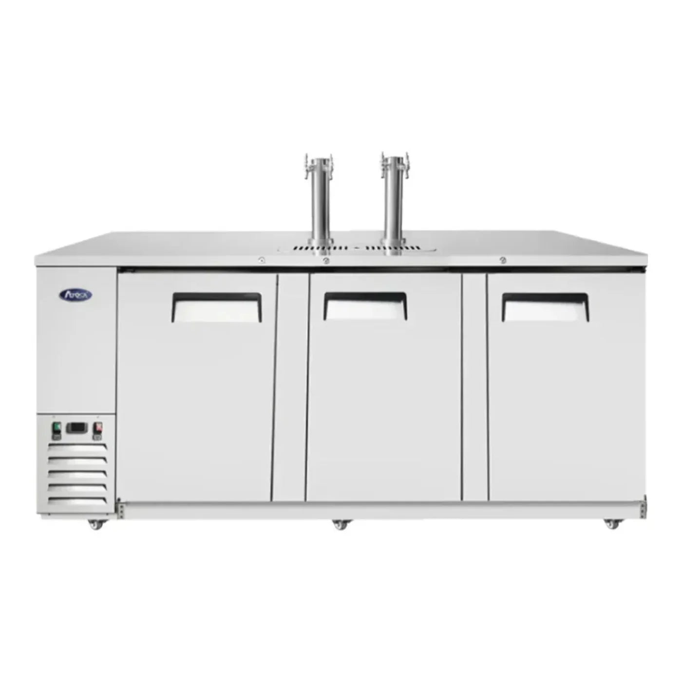 Atosa MKC90GR  89.3" 2 Double Tap Kegerator Beer Dispenser - Stainless Steel, 4 1/2 Keg Capacity 30.1 Cu.Ft - MKC90GR