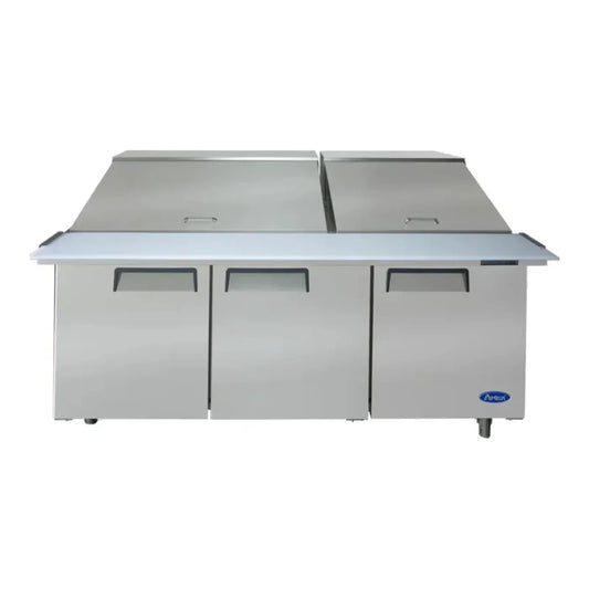 Atosa MSF8308GR 72.69" Mega Top Sandwich Prep Table, 30 Pans 21.1 Cu.Ft - MSF8308GR