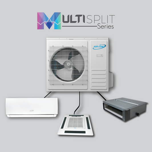 Air-Con 2 Zone 24000 BTU 22 SEER 230v Multi Split Air Conditioner - AMSCI4H4S24-2ZONE