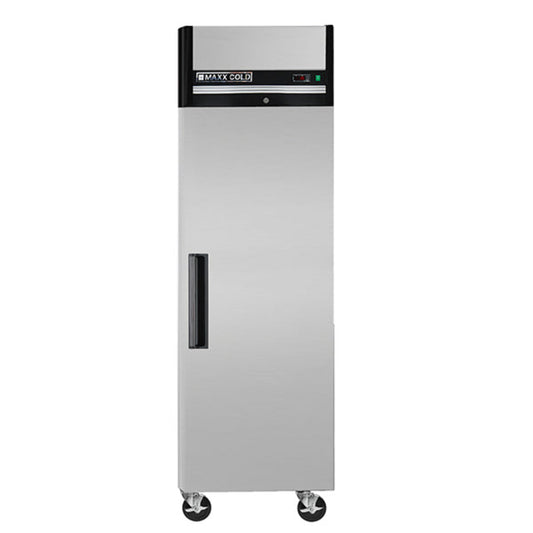Maxx Cold Single Door Reach-In Refrigerator, Top Mount, 23 cu. ft., Energy Star, in Stainless Steel - MXCR-23FDHC