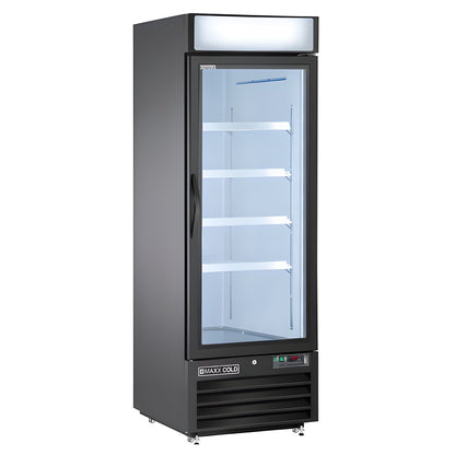 Maxx Cold Single Glass Door Merchandiser Refrigerator, 23 cu. ft., Energy Star, in Black - MXM1-23RBHC