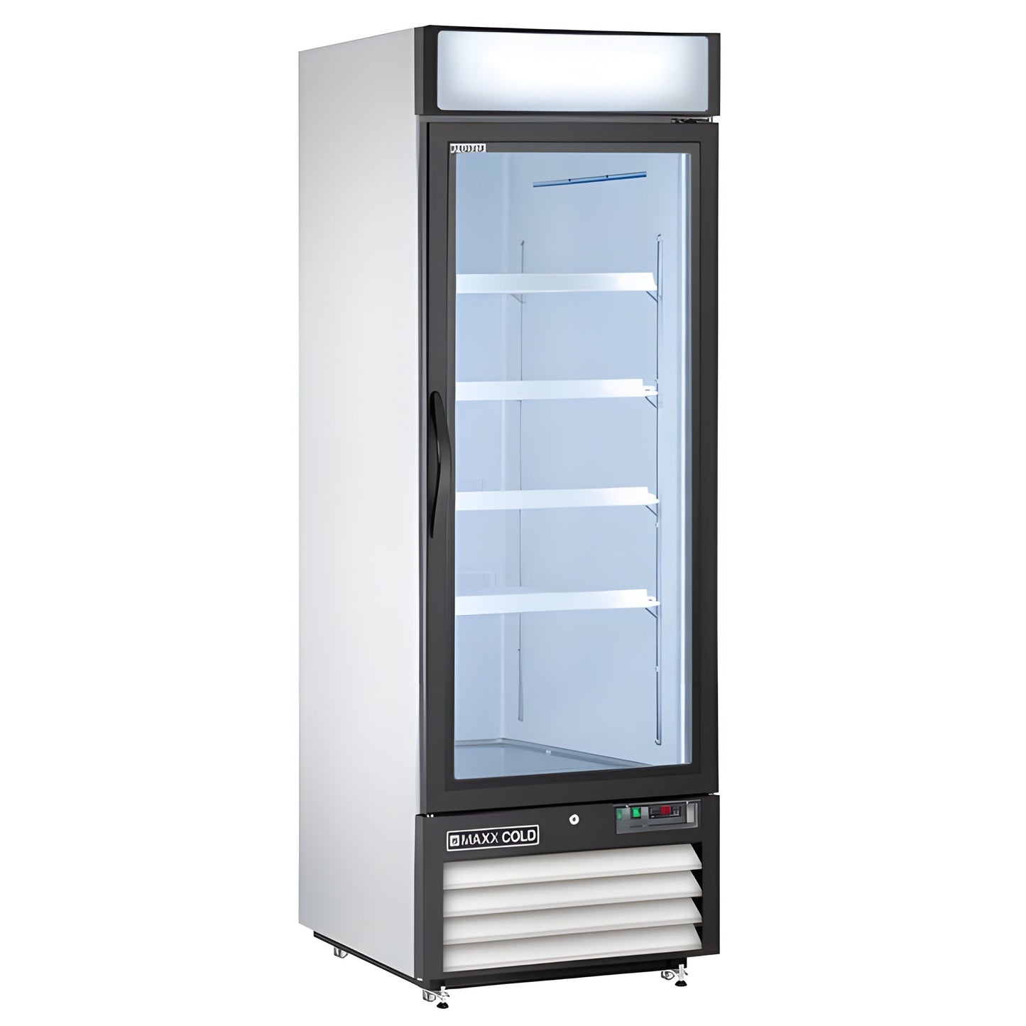 Maxx Cold Single Glass Door Merchandiser Refrigerator, 23 cu. ft., in White - MXM1-23RHC