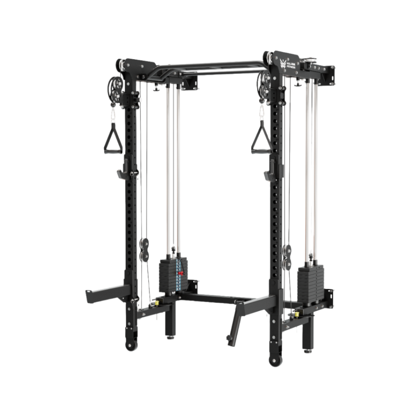 Dynamic Major Fitness F35 Pro Wall-Mount Folding Power Rack Home Gym - F35PRO-BK-V1
